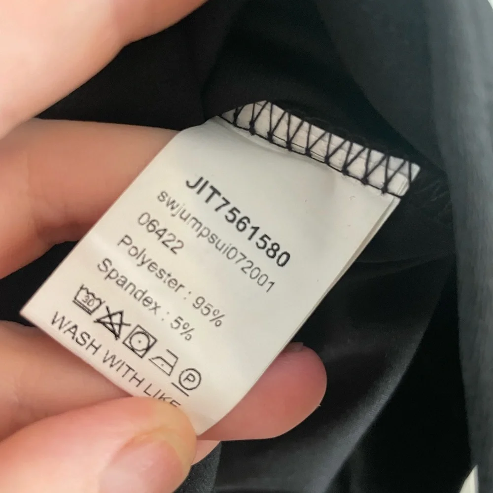 SHEIN Black Notch Collar Blazer Skort Romper - Picture 6 of 7